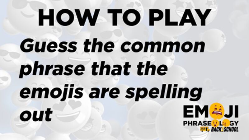 Emoji Phraseology - Back 2 School Edition